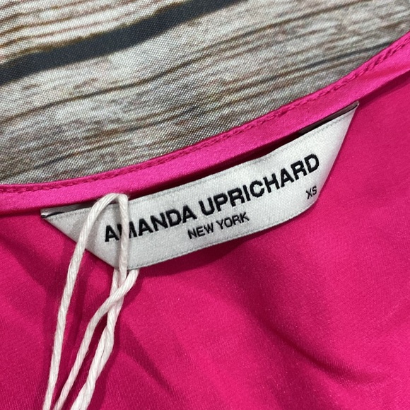 NWT Amanda Uprichard 100% silk pink balloon sleeve blouse size extra small - Picture 2 of 8